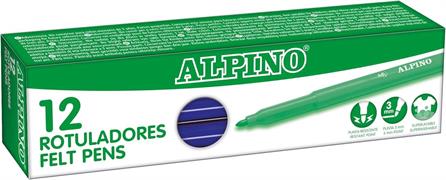 Alpino - Astuccio 12 pennarelli stand. Blu scuro