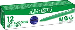 Alpino - Astuccio 12 pennarelli stand. Blu scuro