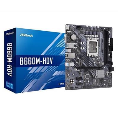 MB ASROCK B660M-HDV SKT1700 12 GEN DDR4 M.2 HDMI VGA DP USB