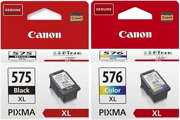 Cartucce Canon PG-575XL nero e CL-576XL colori