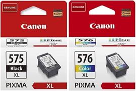 Cartucce Canon PG-575XL nero e CL-576XL colori