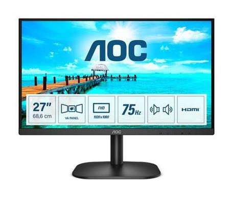 MONITOR AOC 27 FHD 75HZ 4MS SLIM FRAME HDMI VGA MULTIM. 3YW