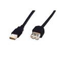 Prolunga USB 2.0 A/A M/F 5 mt nero